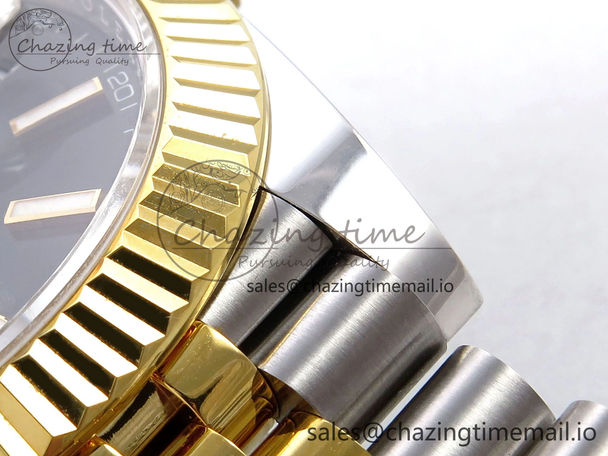 DateJust 41 SS YG ARF 1:1 Best Edition 904L Steel Black Stick Dial on Jubilee Bracelet SH3235