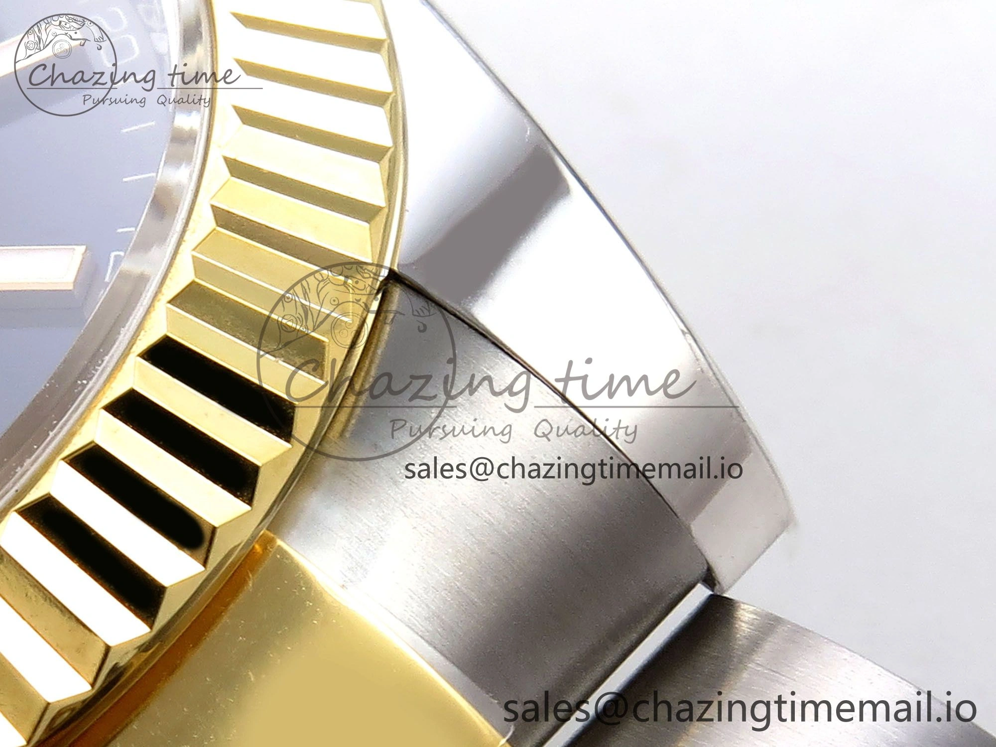 DateJust 41 SS YG ARF 1:1 Best Edition 904L Steel Black Stick Dial on Oyster Bracelet SH3235