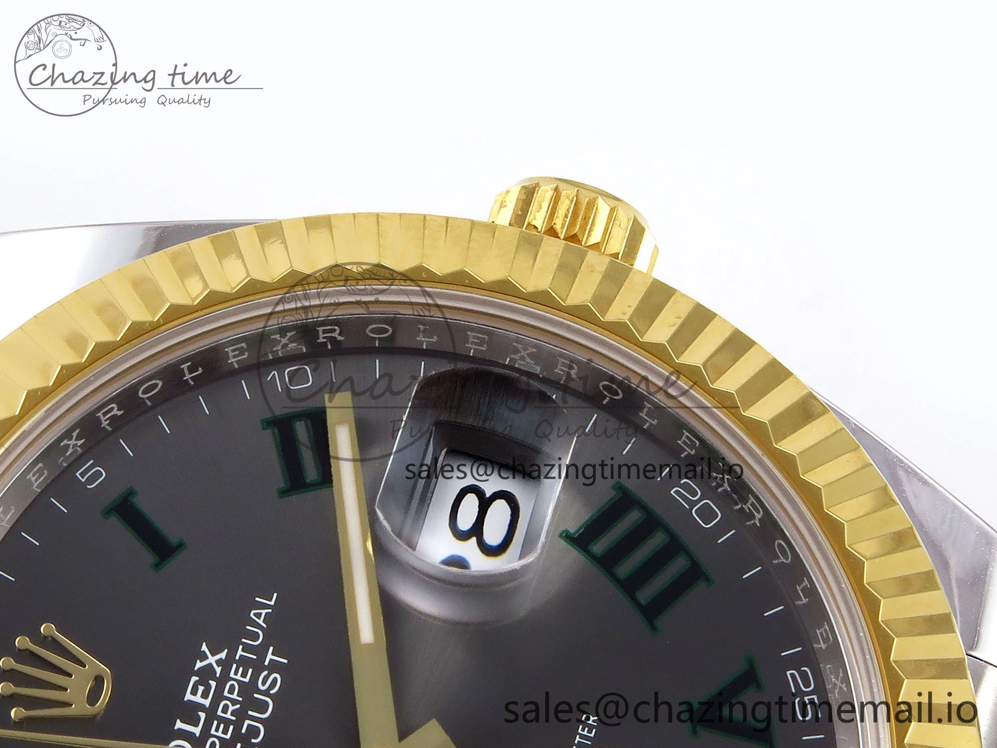 DateJust 41 SS YG ARF 1:1 Best Edition 904L Steel Gray Green Roman Dial on Jubilee Bracelet SH3235
