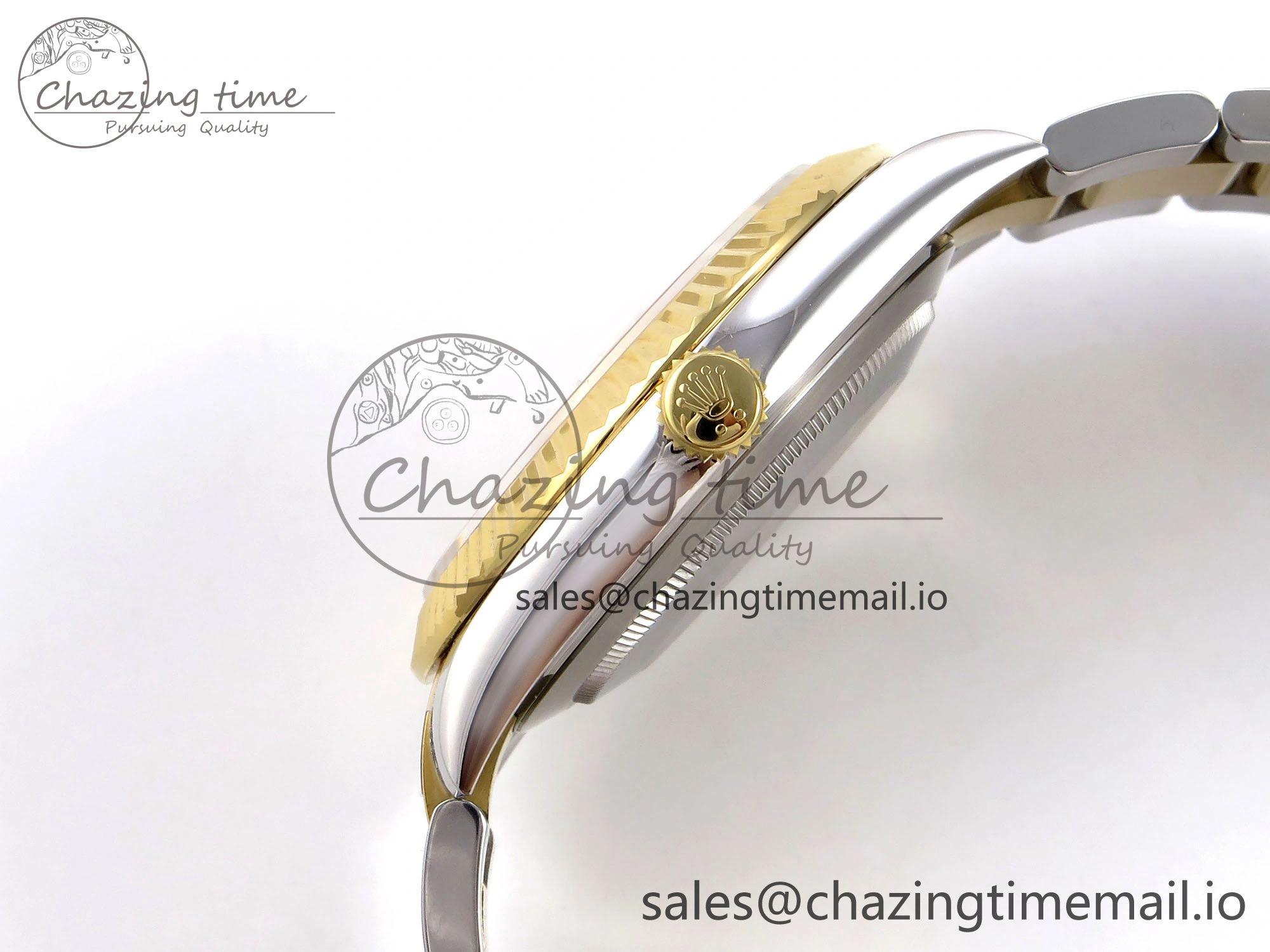 DateJust 41 SS YG ARF 1:1 Best Edition 904L Steel Gray Green Roman Dial on Oyster Bracelet SH3235 (Gain Weight)