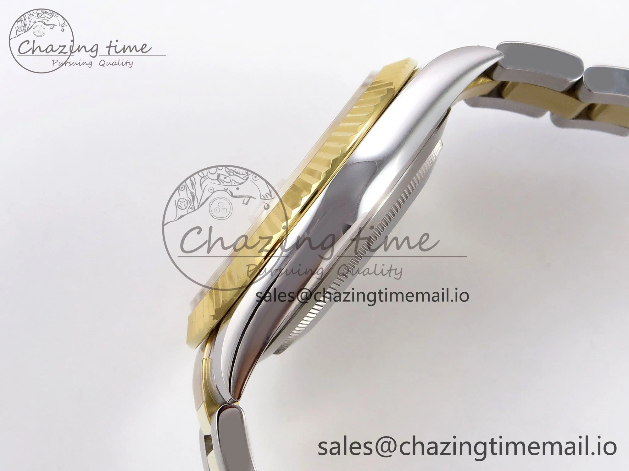 DateJust 41 SS YG ARF 1:1 Best Edition 904L Steel Gray Green Roman Dial on Oyster Bracelet SH3235 (Gain Weight)