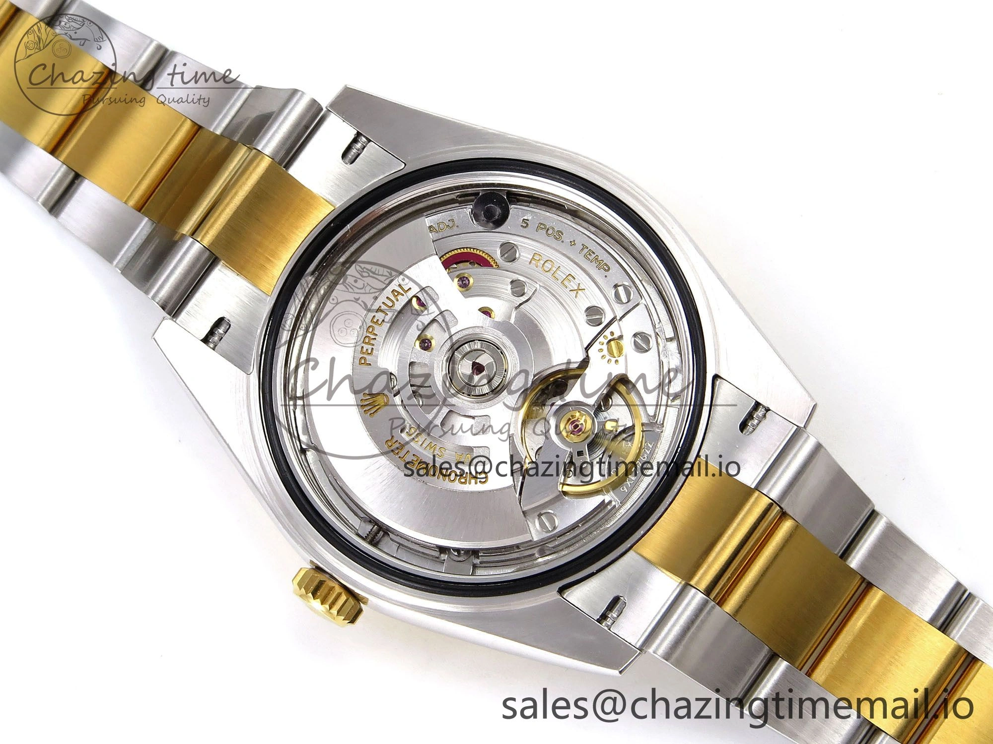 DateJust 41 SS YG ARF 1:1 Best Edition 904L Steel Gray Green Roman Dial on Oyster Bracelet SH3235 (Gain Weight)
