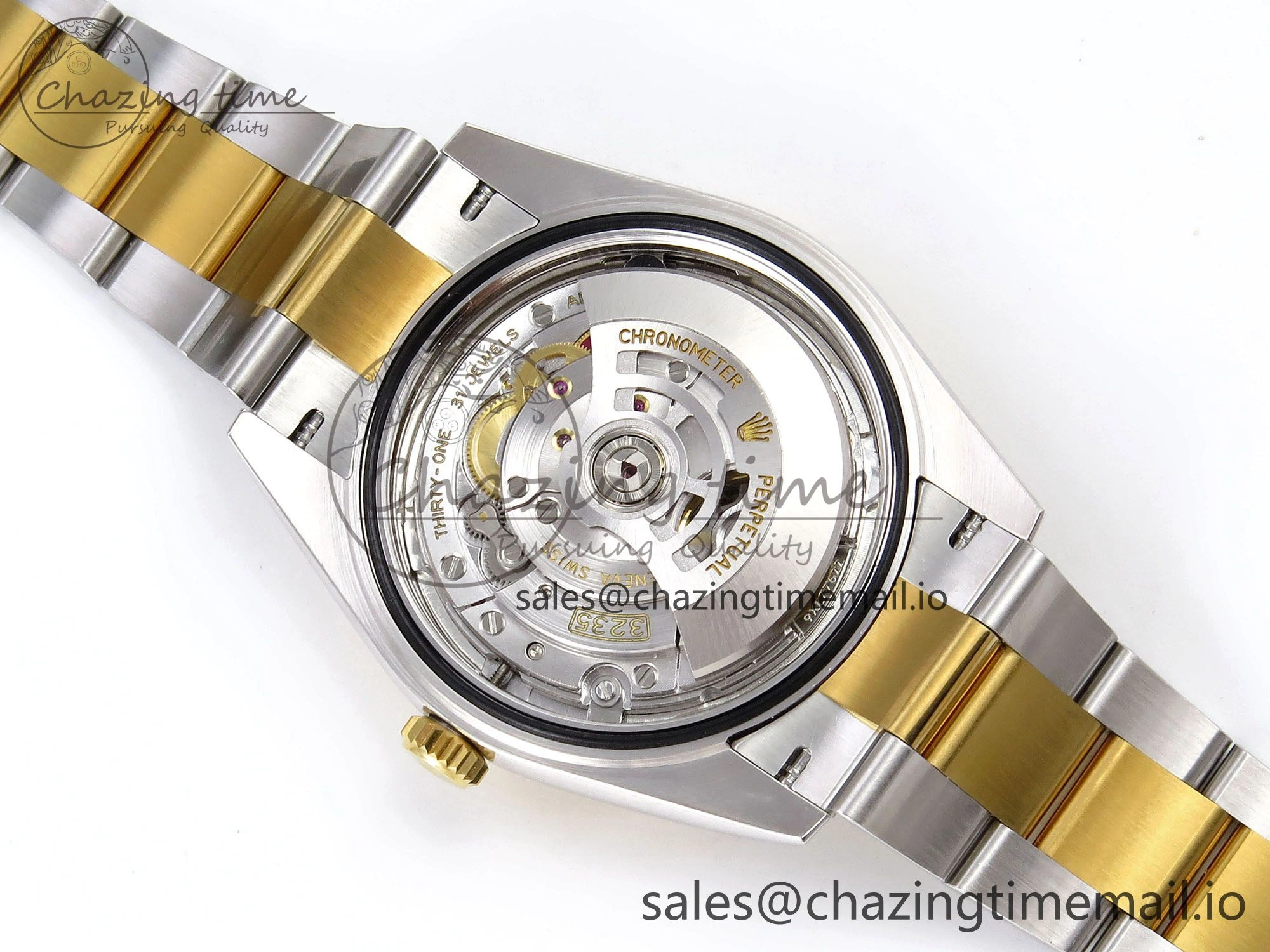 DateJust 41 SS YG ARF 1:1 Best Edition 904L Steel Gray Green Roman Dial on Oyster Bracelet SH3235 (Gain Weight)