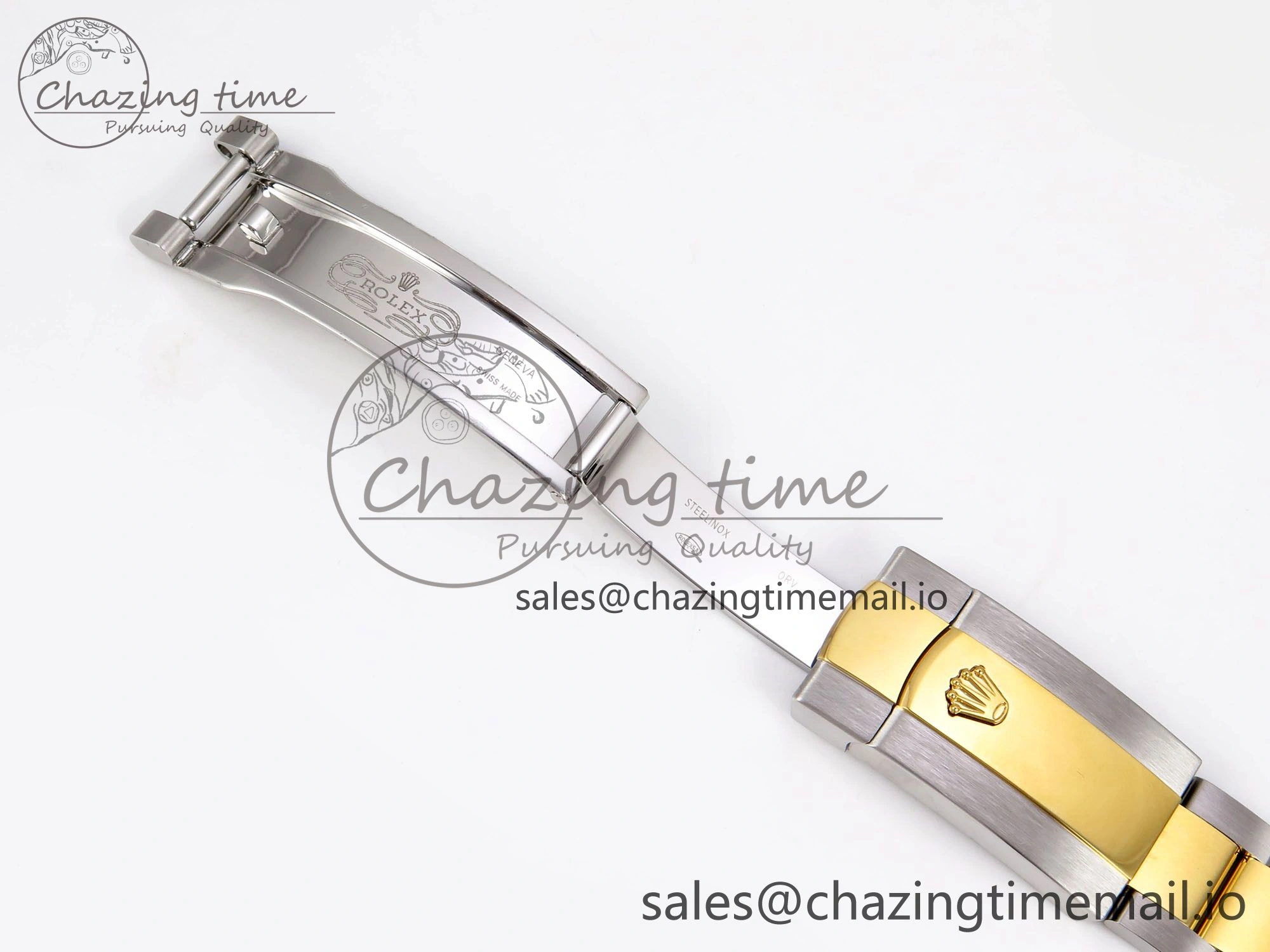 DateJust 41 SS YG ARF 1:1 Best Edition 904L Steel Gray Green Roman Dial on Oyster Bracelet SH3235 (Gain Weight)