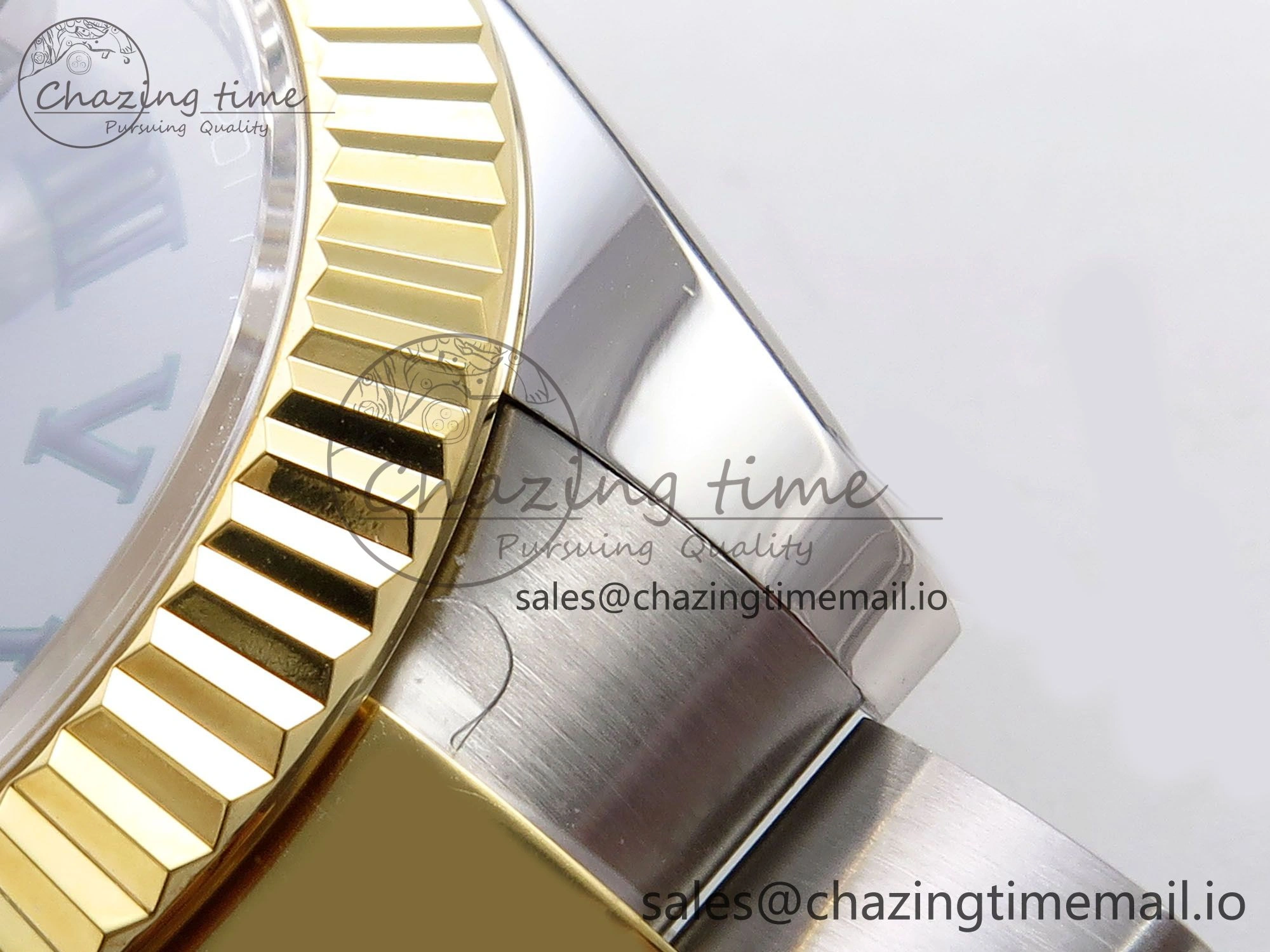 DateJust 41 SS YG ARF 1:1 Best Edition 904L Steel Gray Green Roman Dial on Oyster Bracelet SH3235 (Gain Weight)