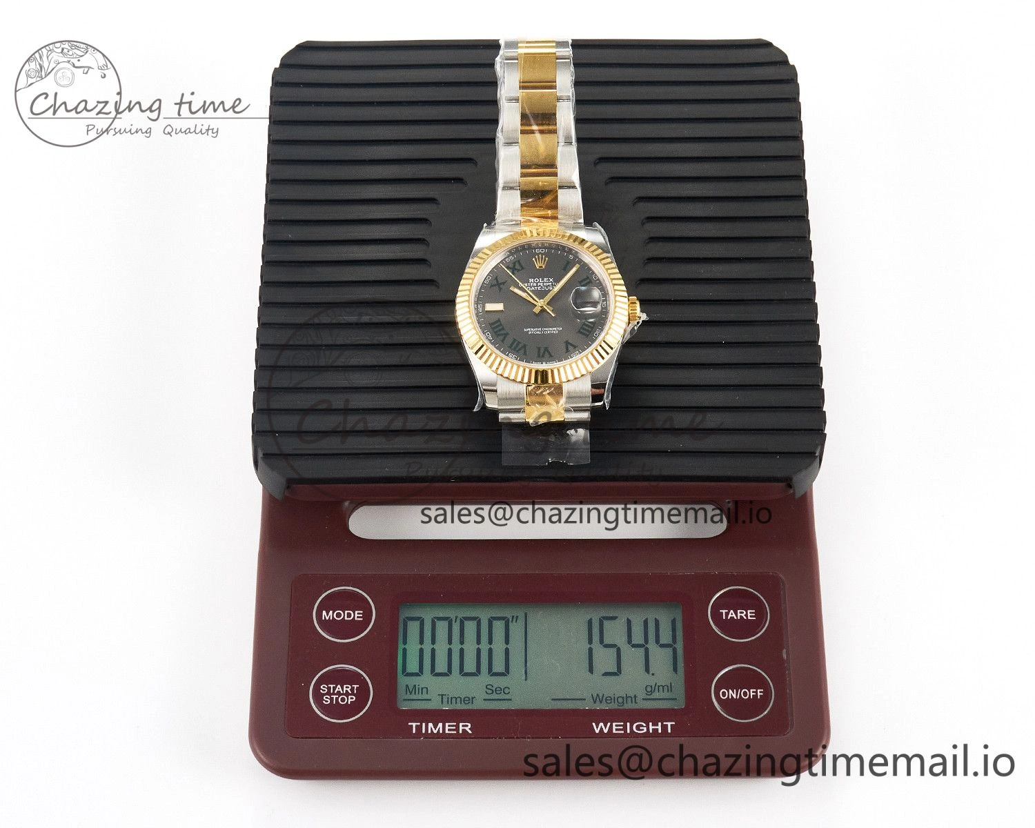 DateJust 41 SS YG ARF 1:1 Best Edition 904L Steel Gray Green Roman Dial on Oyster Bracelet SH3235 (Gain Weight)