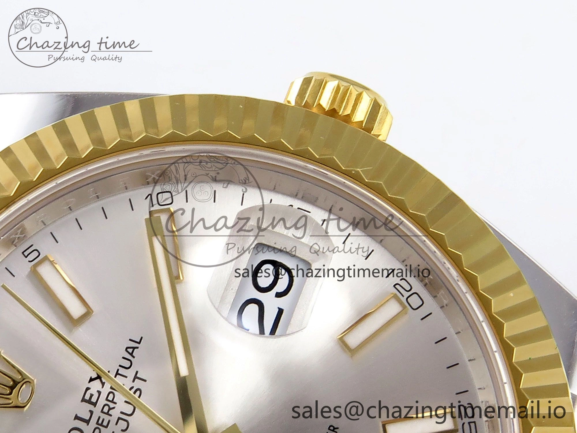 DateJust 41 SS YG ARF 1:1 Best Edition 904L Steel Silver Stick Dial on Jubilee Bracelet SH3235