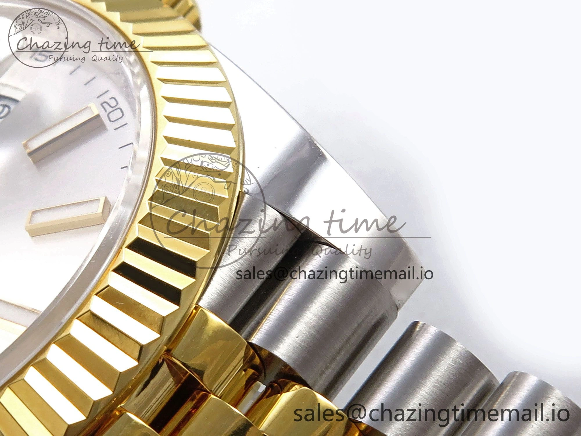 DateJust 41 SS YG ARF 1:1 Best Edition 904L Steel Silver Stick Dial on Jubilee Bracelet SH3235