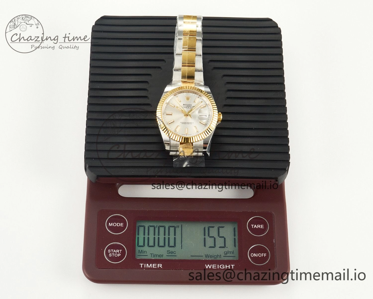 DateJust 41 SS YG ARF 1:1 Best Edition 904L Steel Silver Stick Dial on Oyster Bracelet SH3235 (Gain Weight)