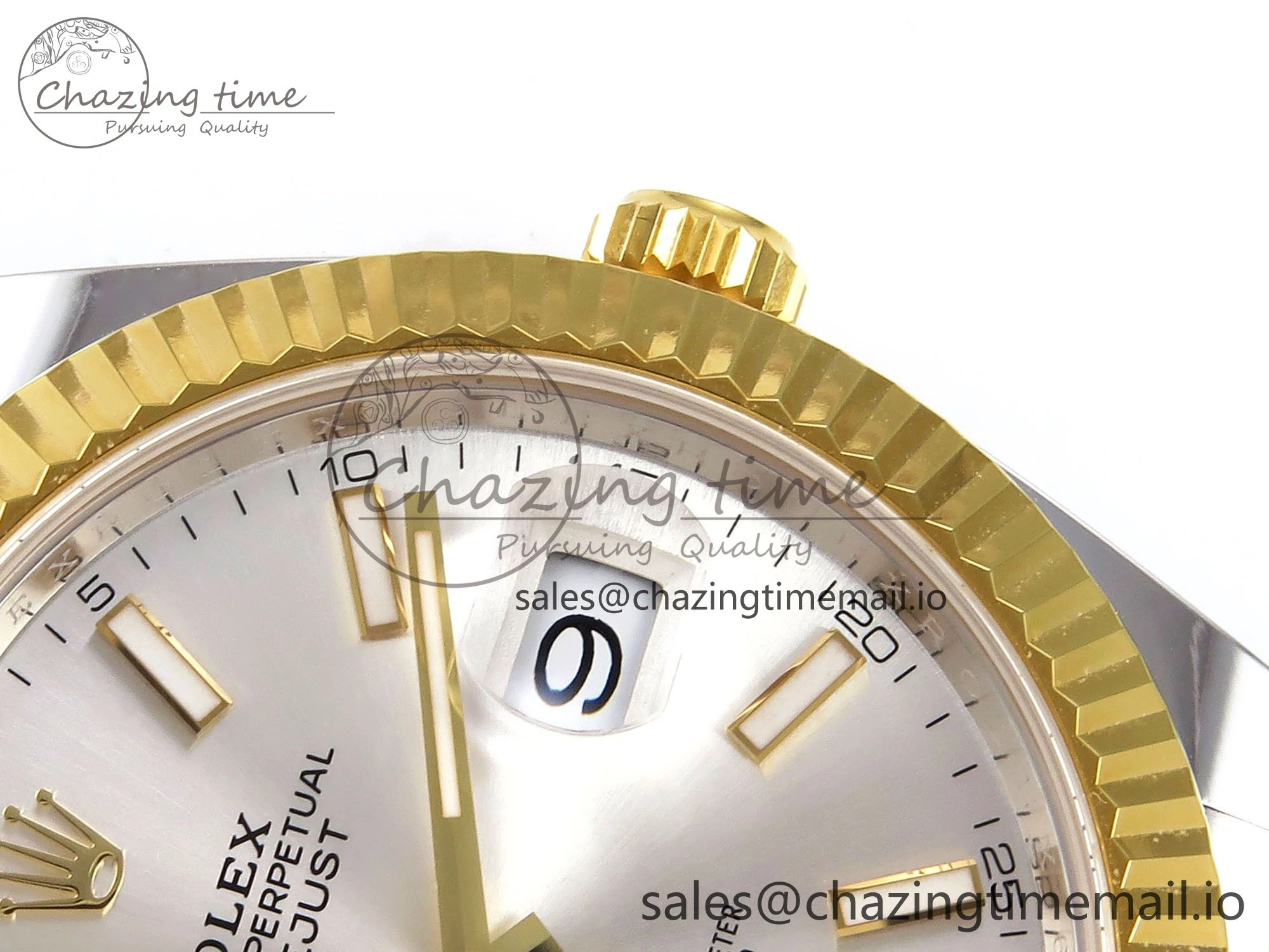 DateJust 41 SS YG ARF 1:1 Best Edition 904L Steel Silver Stick Dial on Oyster Bracelet SH3235