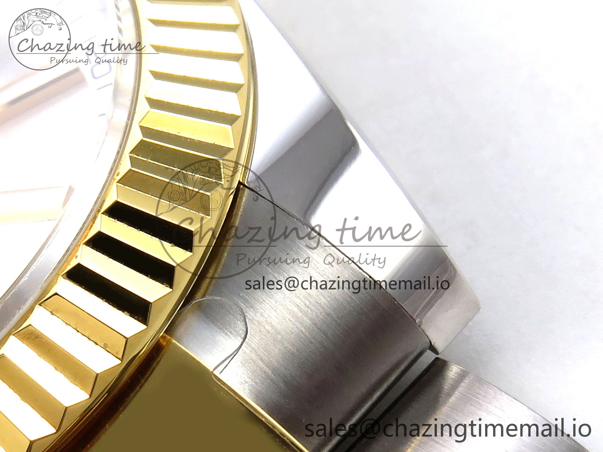 DateJust 41 SS YG ARF 1:1 Best Edition 904L Steel Silver Stick Dial on Oyster Bracelet SH3235
