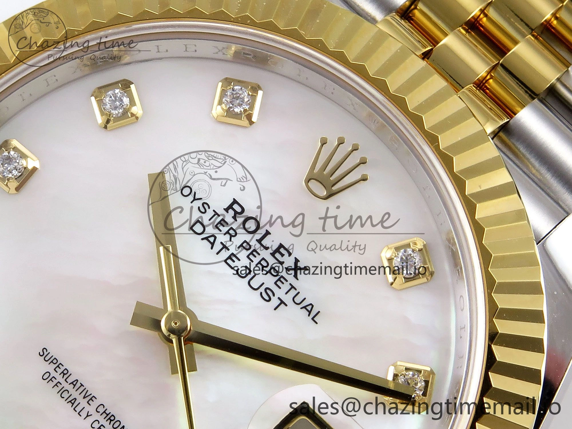 DateJust 41 SS YG ARF 1:1 Best Edition 904L Steel White MOP Dial on Jubilee Bracelet SH3235 (Gain Weight)