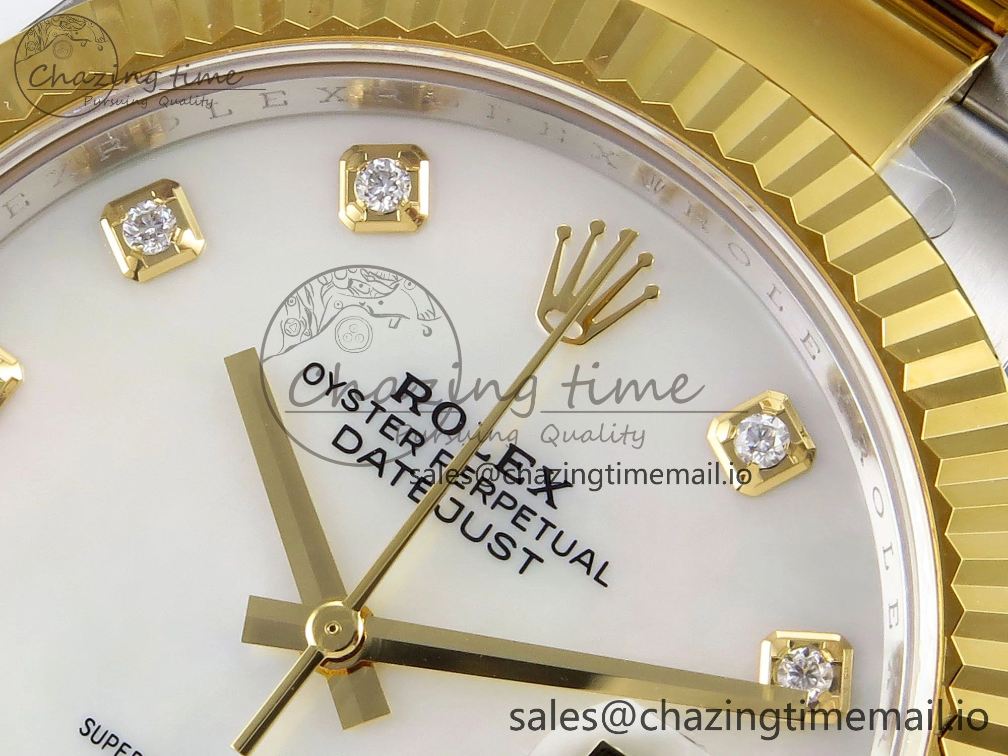DateJust 41 SS YG ARF 1:1 Best Edition 904L Steel White MOP Dial on Oyster Bracelet SH3235