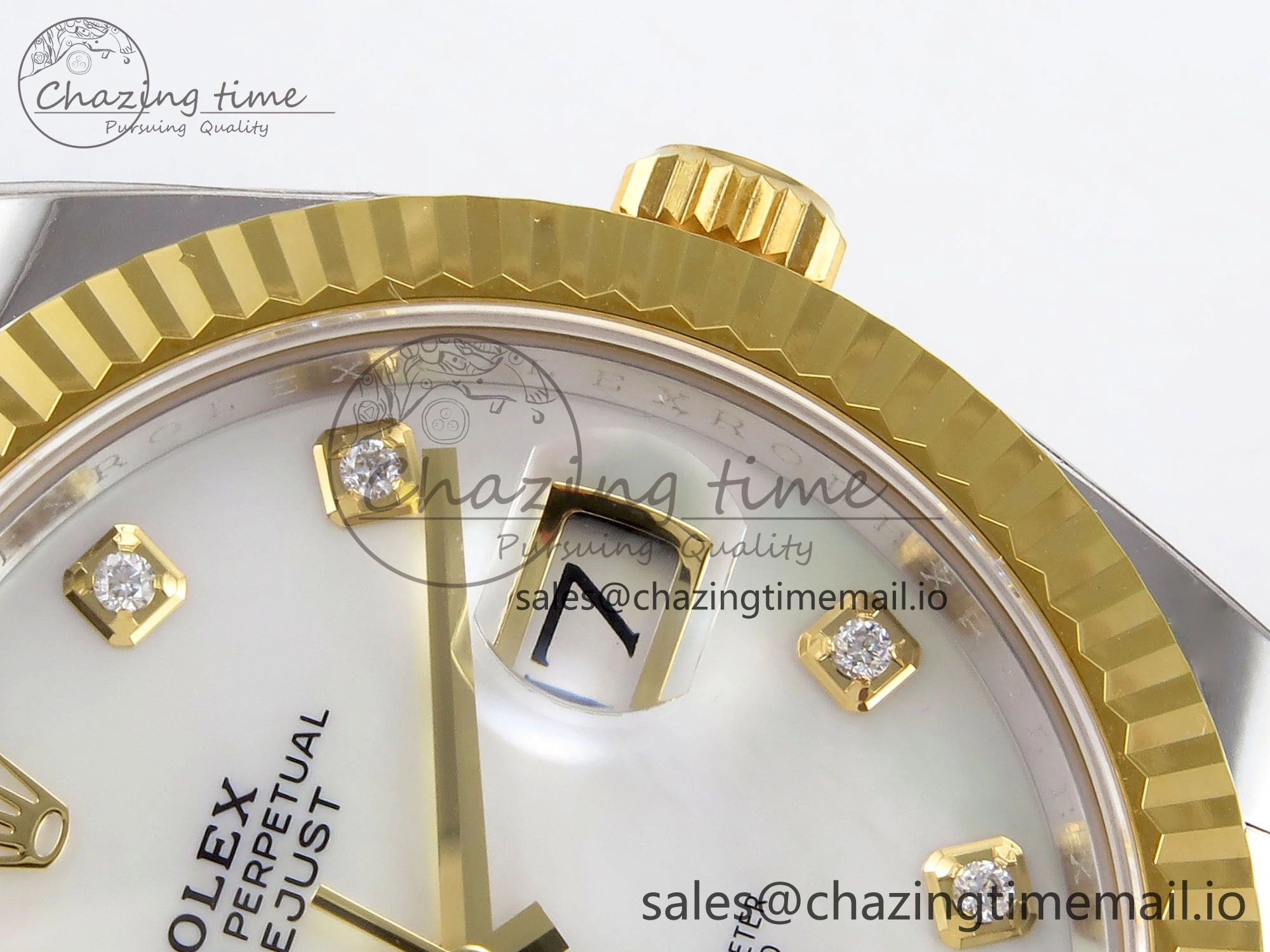 DateJust 41 SS YG ARF 1:1 Best Edition 904L Steel White MOP Dial on Oyster Bracelet SH3235