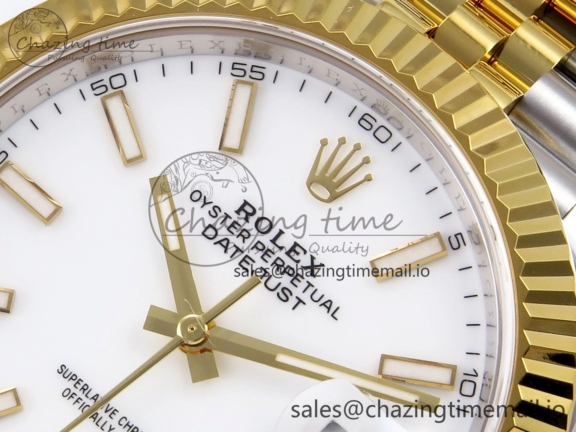 DateJust 41 SS YG ARF 1:1 Best Edition 904L Steel White Stick Dial on Jubilee Bracelet SH3235