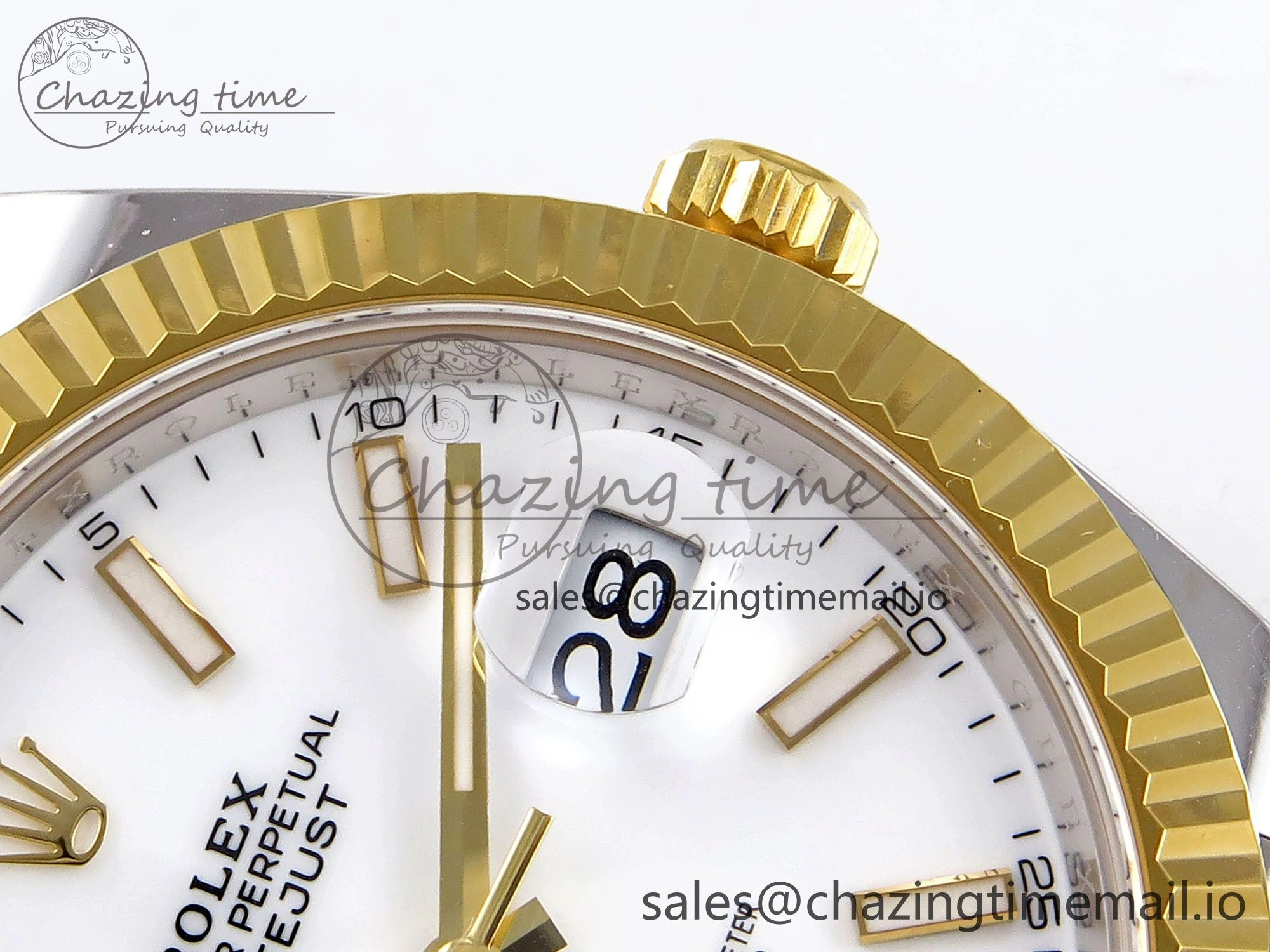 DateJust 41 SS YG ARF 1:1 Best Edition 904L Steel White Stick Dial on Jubilee Bracelet SH3235