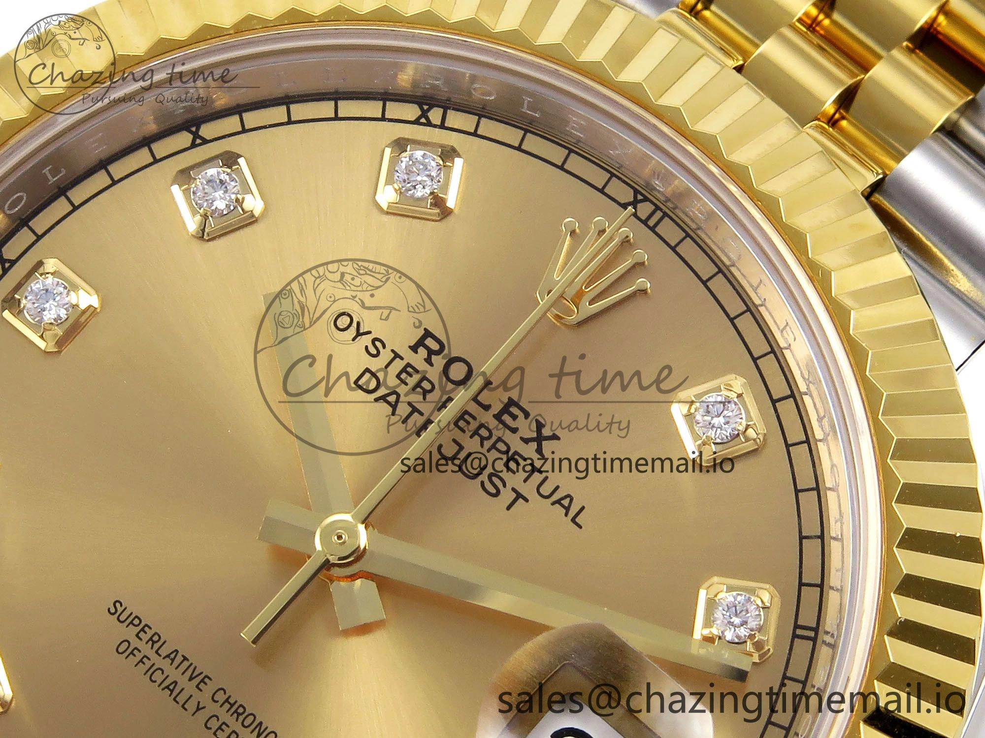 DateJust 41 SS YG ARF 1:1 Best Edition 904L Steel YG Diamonds Dial on Jubilee Bracelet SH3235