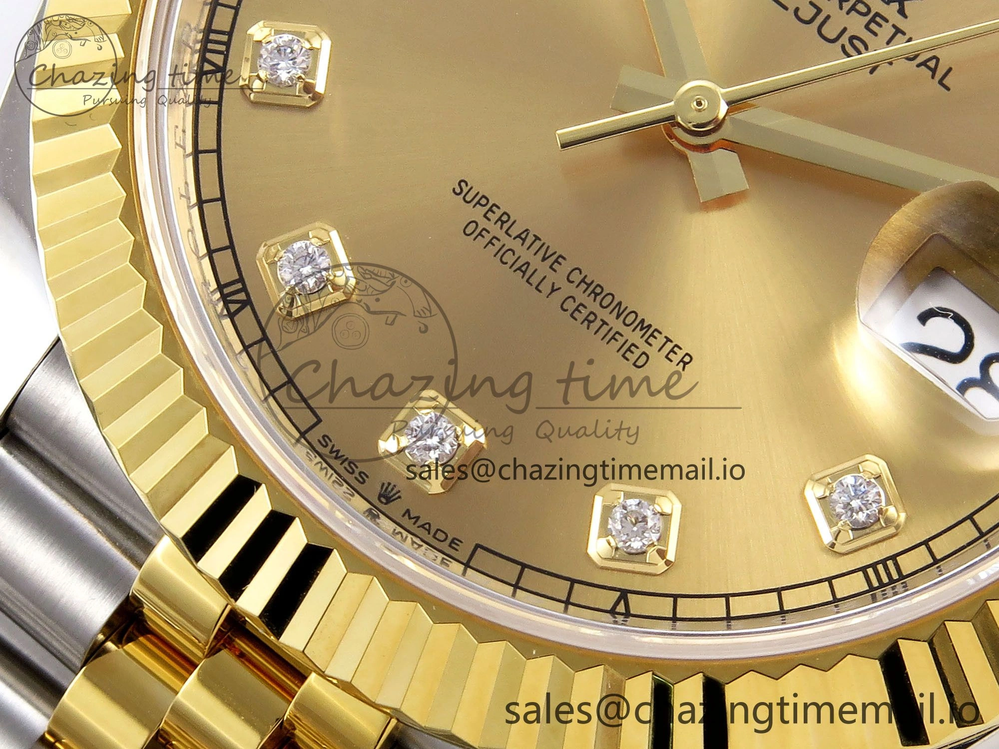DateJust 41 SS YG ARF 1:1 Best Edition 904L Steel YG Diamonds Dial on Jubilee Bracelet SH3235