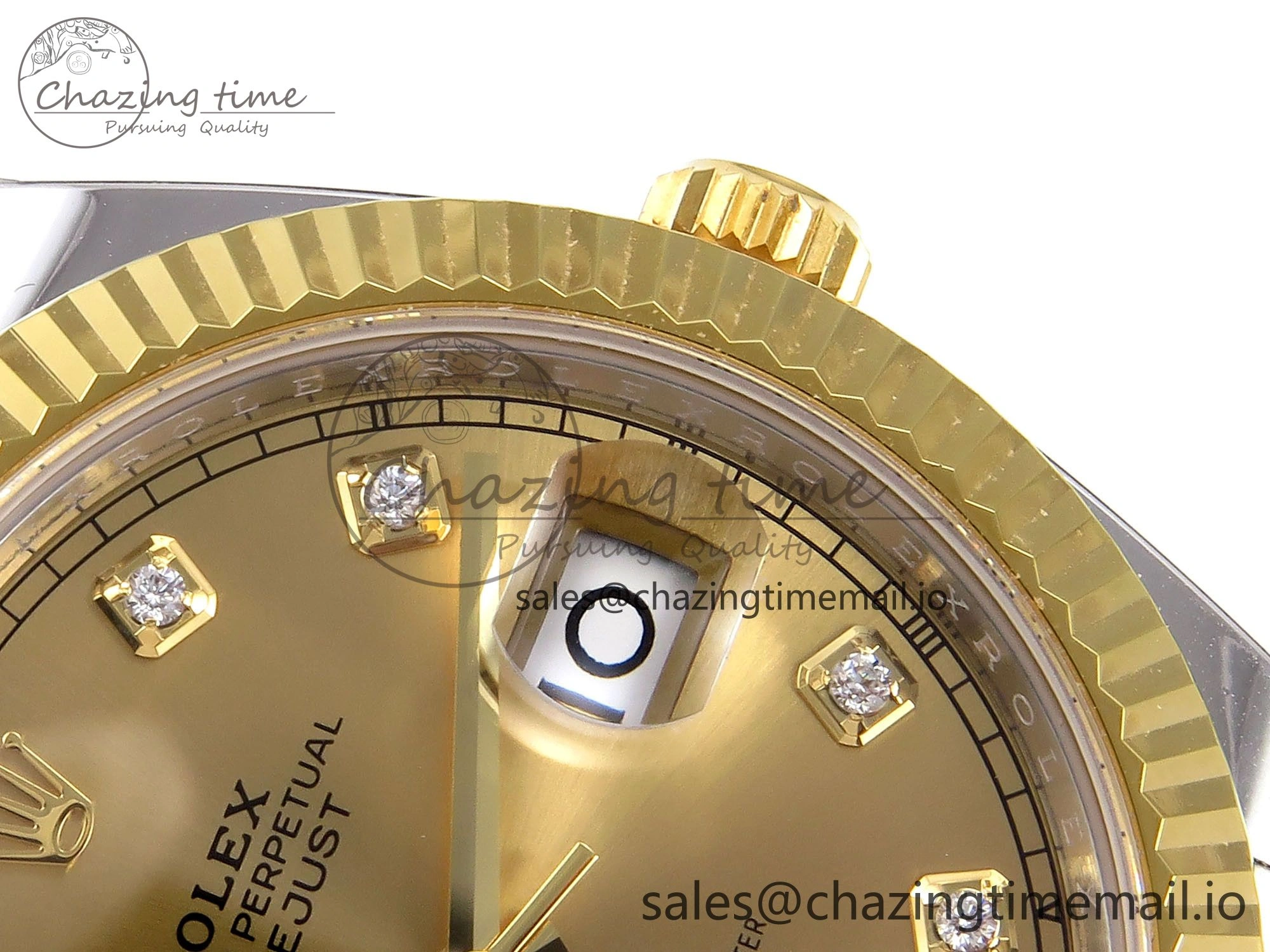 DateJust 41 SS YG ARF 1:1 Best Edition 904L Steel YG Diamonds Dial on Oyster Bracelet SH3235