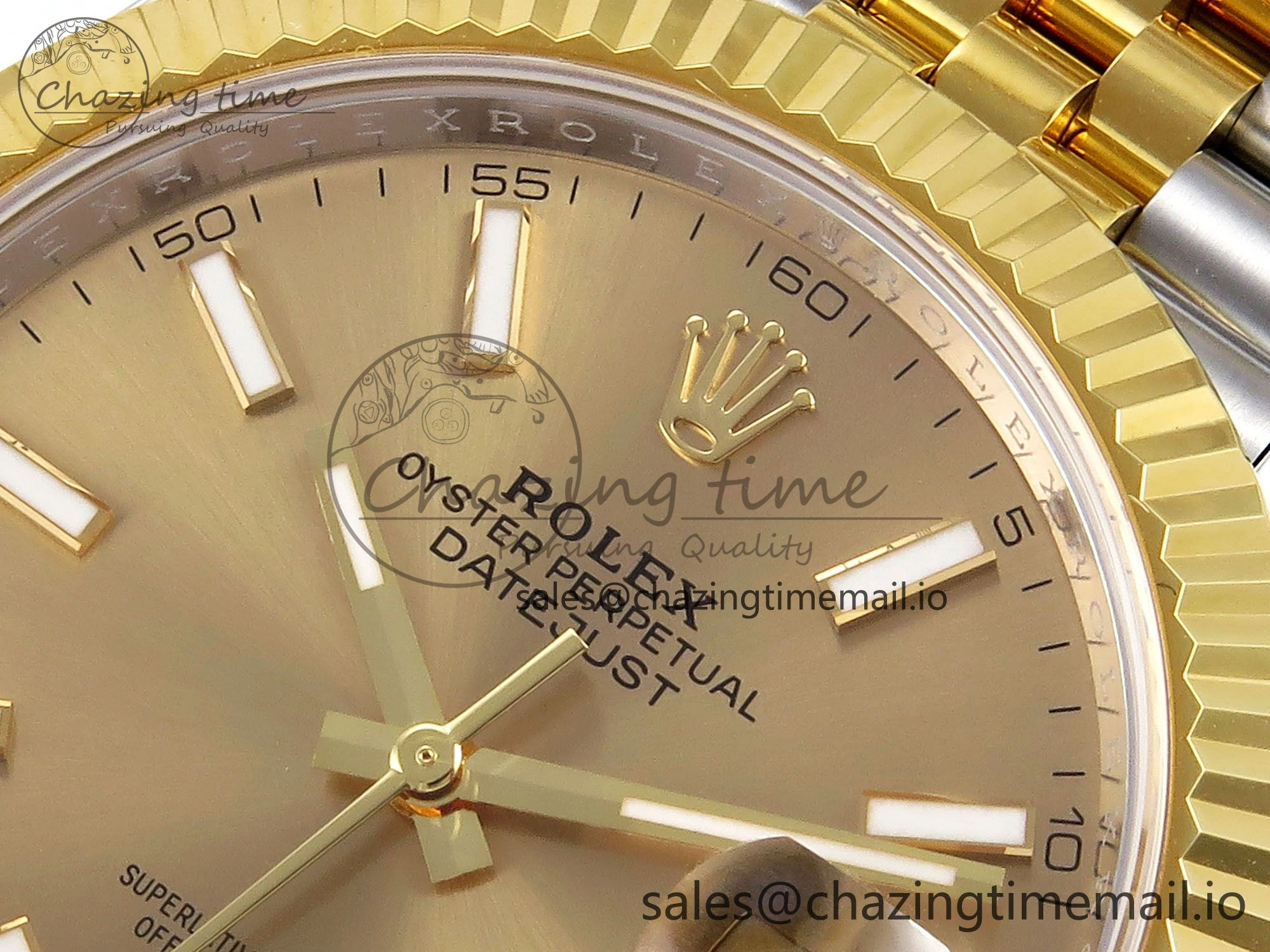 DateJust 41 SS YG ARF 1:1 Best Edition 904L Steel YG Stick Dial on Jubilee Bracelet SH3235