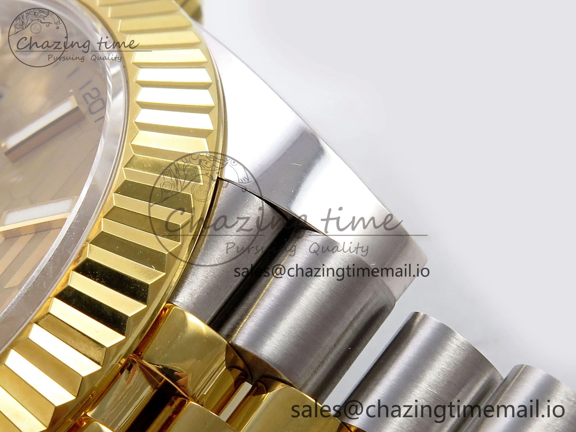 DateJust 41 SS YG ARF 1:1 Best Edition 904L Steel YG Textured Stick Dial on Jubilee Bracelet SH3235