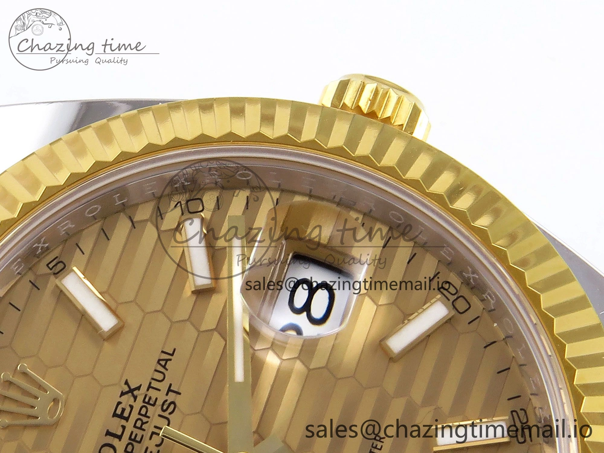 DateJust 41 SS YG ARF 1:1 Best Edition 904L Steel YG Textured Stick Dial on Jubilee Bracelet SH3235