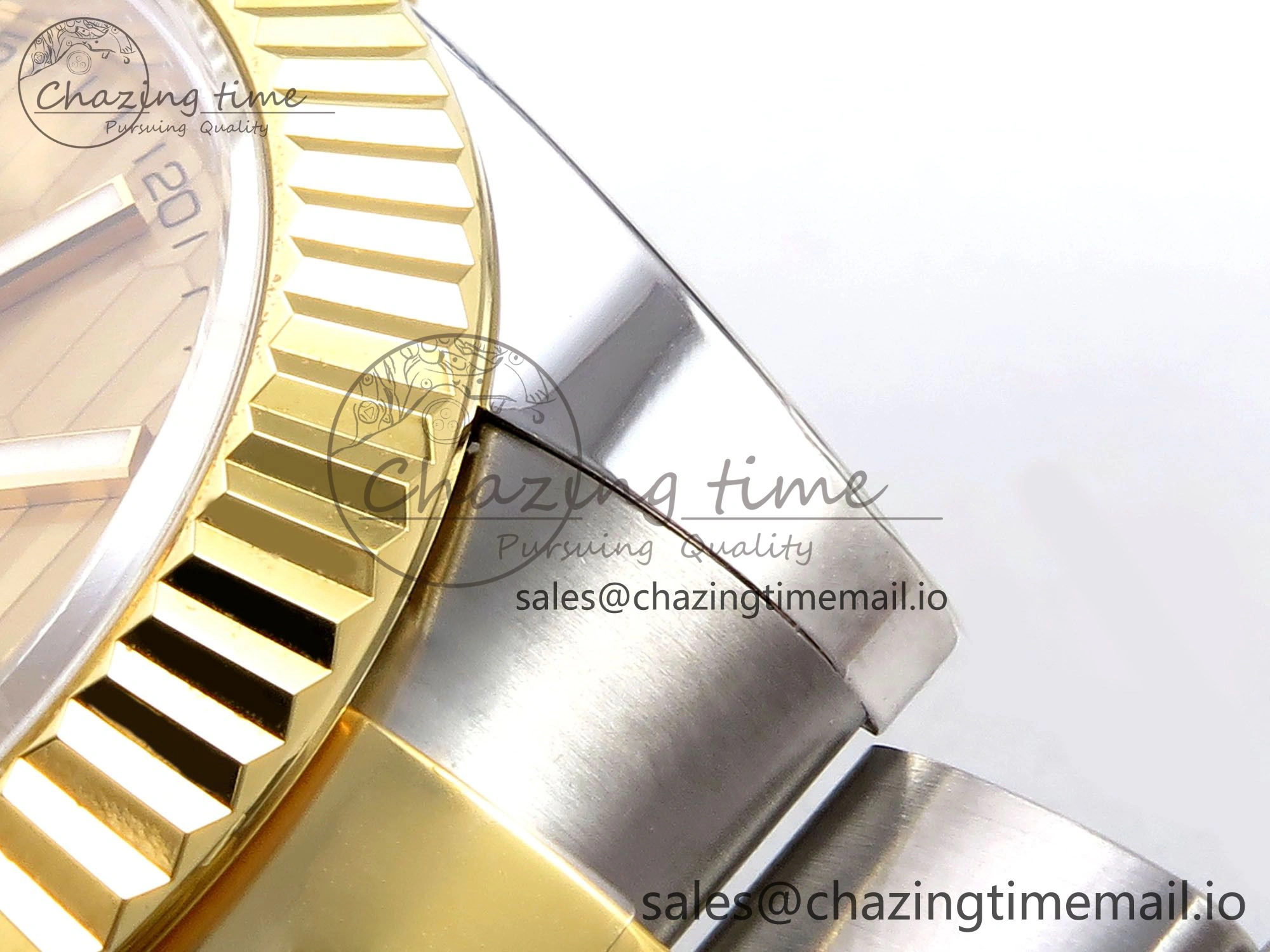 DateJust 41 SS YG ARF 1:1 Best Edition 904L Steel YG Textured Stick Dial on Oyster Bracelet SH3235
