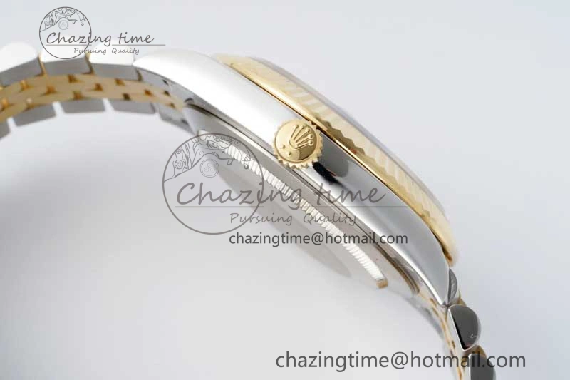 DateJust 41 SS YG JDF 1:1 Best Edition 904L Steel Black Stick Dial on SS YG Jubilee Bracelet VR3235 V2