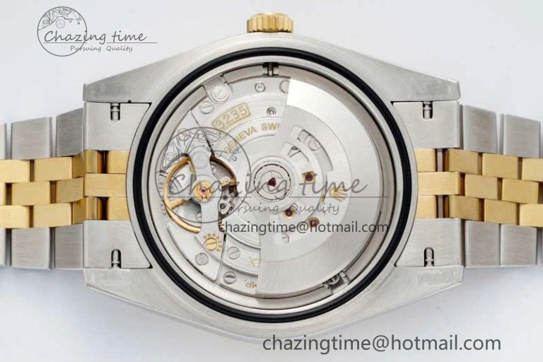 DateJust 41 SS YG JDF 1:1 Best Edition 904L Steel Black Stick Dial on SS YG Jubilee Bracelet VR3235 V2