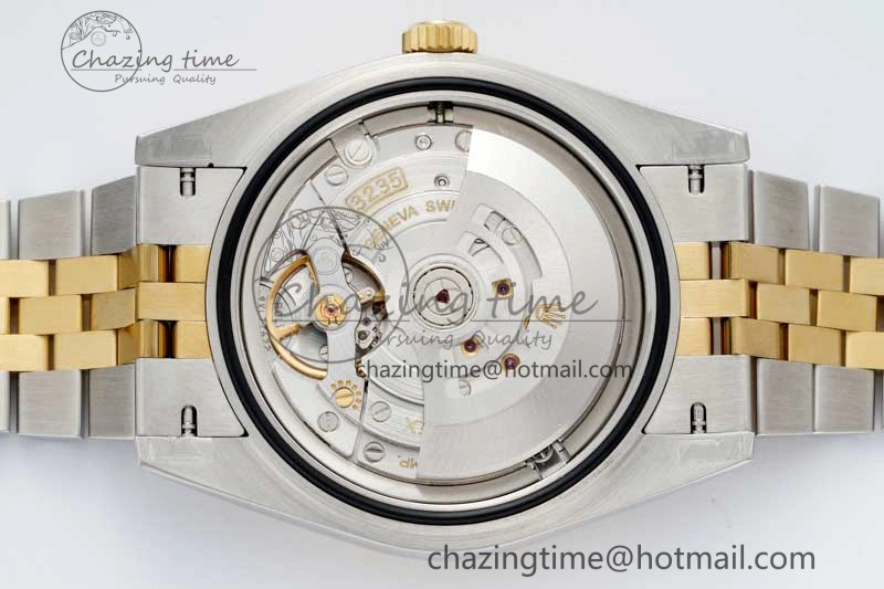 DateJust 41 SS YG JDF 1:1 Best Edition 904L Steel Black Stick Dial on SS YG Jubilee Bracelet VR3235 V2