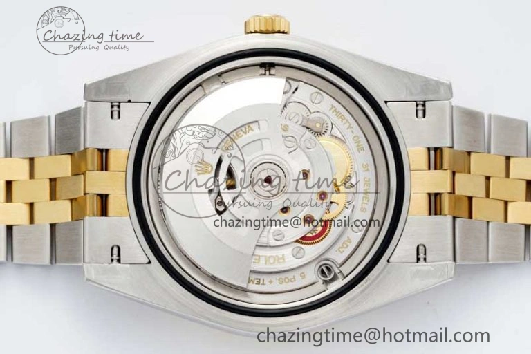 DateJust 41 SS YG JDF 1:1 Best Edition 904L Steel Black Stick Dial on SS YG Jubilee Bracelet VR3235 V2