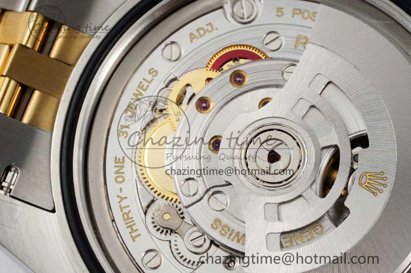 DateJust 41 SS YG JDF 1:1 Best Edition 904L Steel Black Stick Dial on SS YG Jubilee Bracelet VR3235 V2