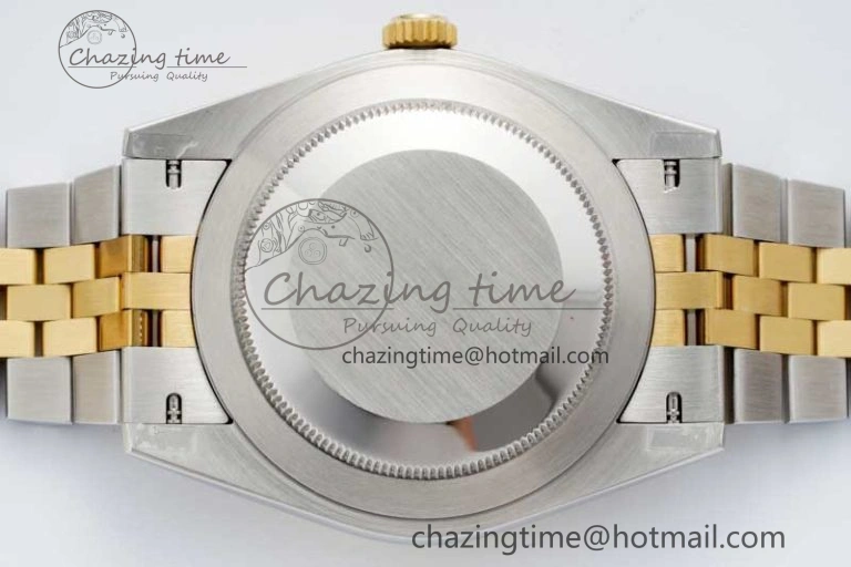 DateJust 41 SS YG JDF 1:1 Best Edition 904L Steel Black Stick Dial on SS YG Jubilee Bracelet VR3235 V2
