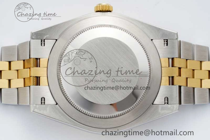 DateJust 41 SS YG JDF 1:1 Best Edition 904L Steel Black Stick Dial on SS YG Jubilee Bracelet VR3235 V2