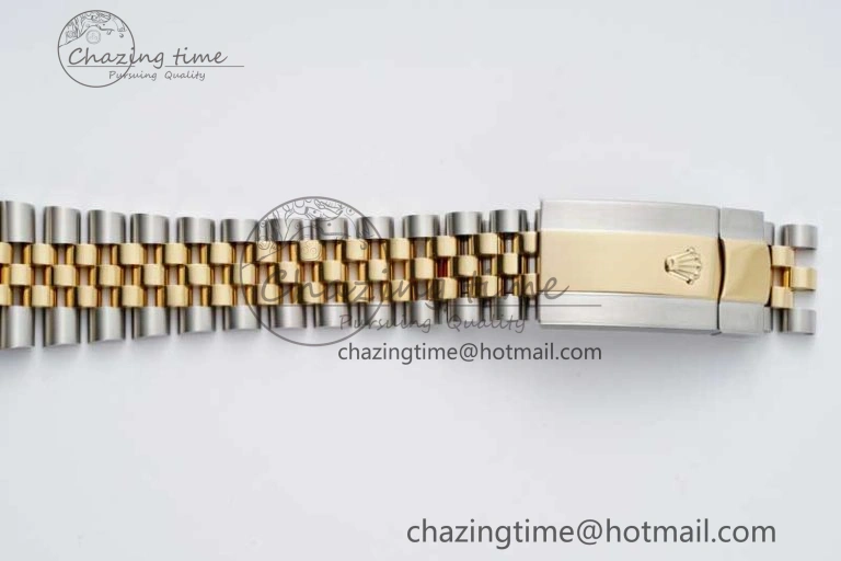DateJust 41 SS YG JDF 1:1 Best Edition 904L Steel Black Stick Dial on SS YG Jubilee Bracelet VR3235 V2