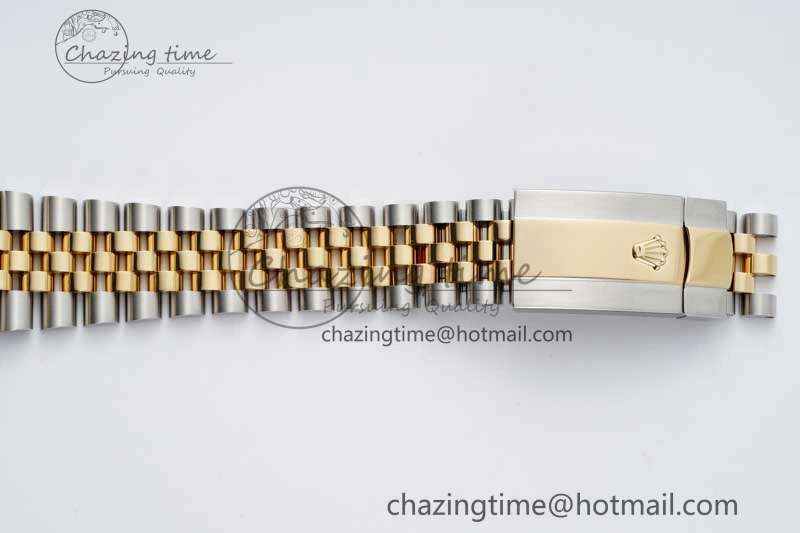 DateJust 41 SS YG JDF 1:1 Best Edition 904L Steel Black Stick Dial on SS YG Jubilee Bracelet VR3235 V2