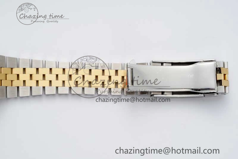 DateJust 41 SS YG JDF 1:1 Best Edition 904L Steel Black Stick Dial on SS YG Jubilee Bracelet VR3235 V2