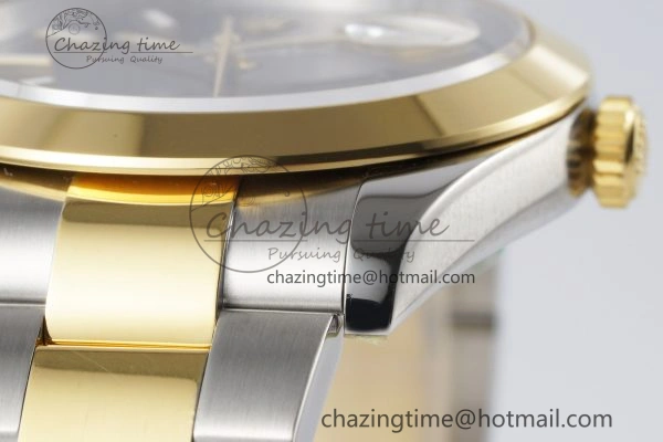 DateJust 41 SS YG Polished Bezel KING 1:1 Best Edition 904L Steel Black Dial on Oyster Bracelet VR3235