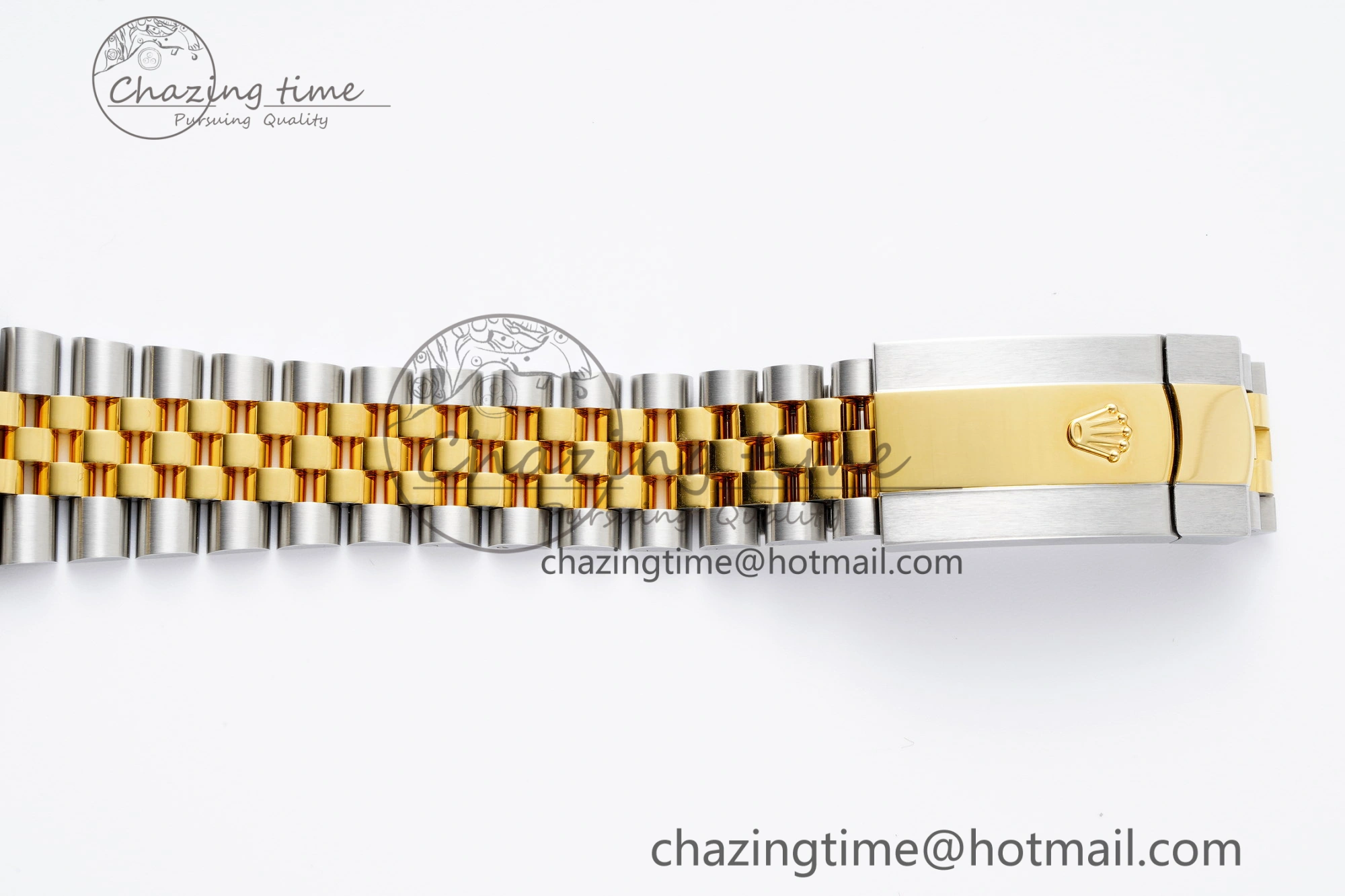 DateJust 41 SS YG Polished Bezel KING 1:1 Best Edition 904L Steel Gray Dial Green Roman on Jubilee Bracelet VR3235