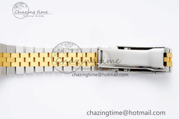 DateJust 41 SS YG Polished Bezel KING 1:1 Best Edition 904L Steel Gray Dial Green Roman on Jubilee Bracelet VR3235