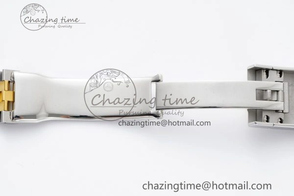 DateJust 41 SS YG Polished Bezel KING 1:1 Best Edition 904L Steel Gray Dial Green Roman on Jubilee Bracelet VR3235