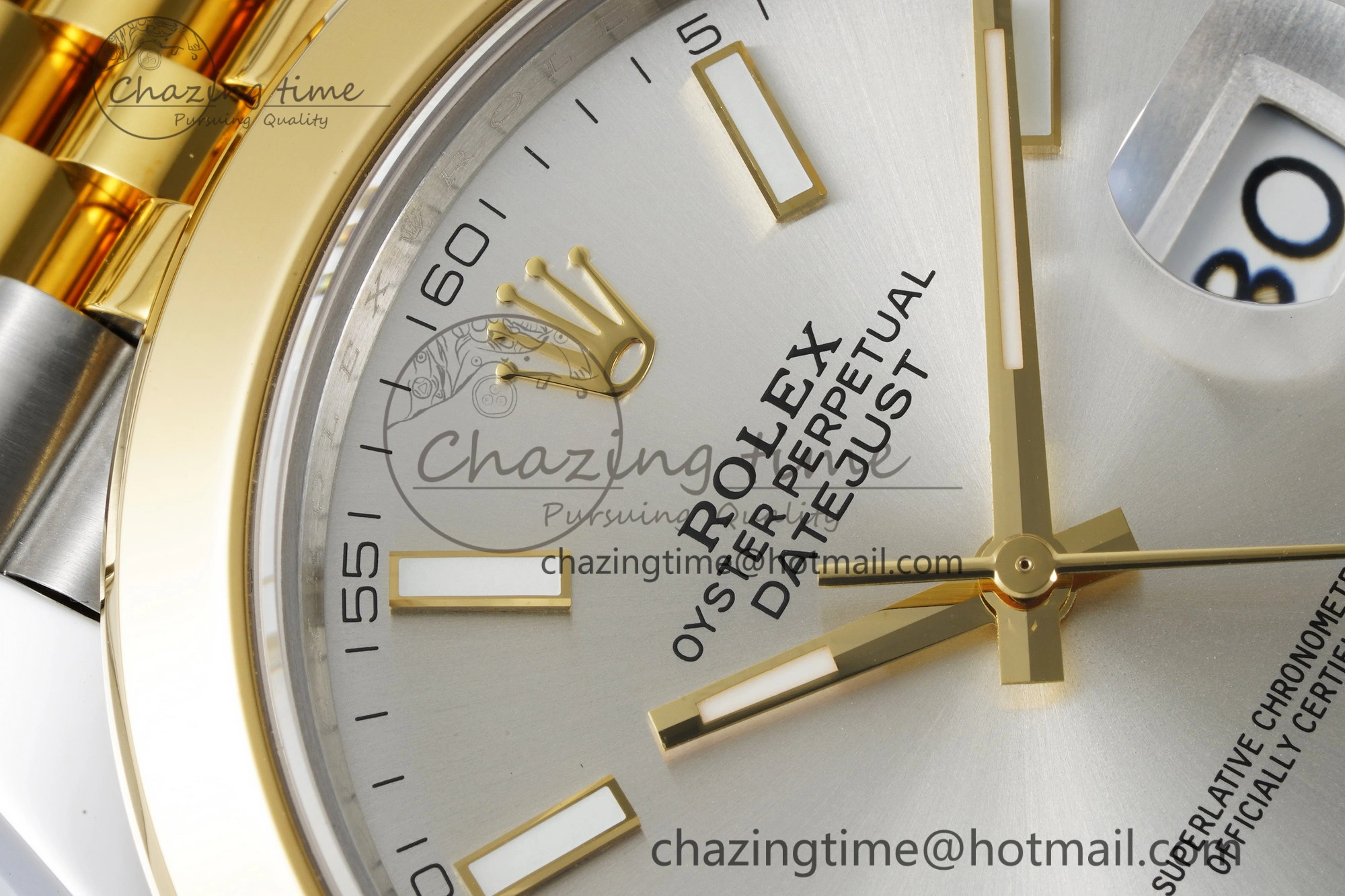 DateJust 41 SS YG Polished Bezel KING 1:1 Best Edition 904L Steel Silver Dial on Jubilee Bracelet VR3235