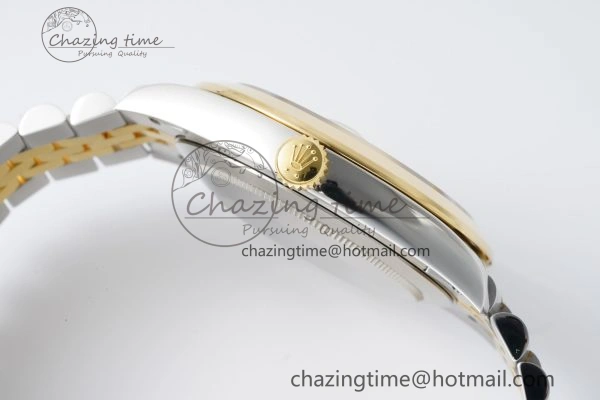 DateJust 41 SS YG Polished Bezel KING 1:1 Best Edition 904L Steel Silver Dial on Jubilee Bracelet VR3235