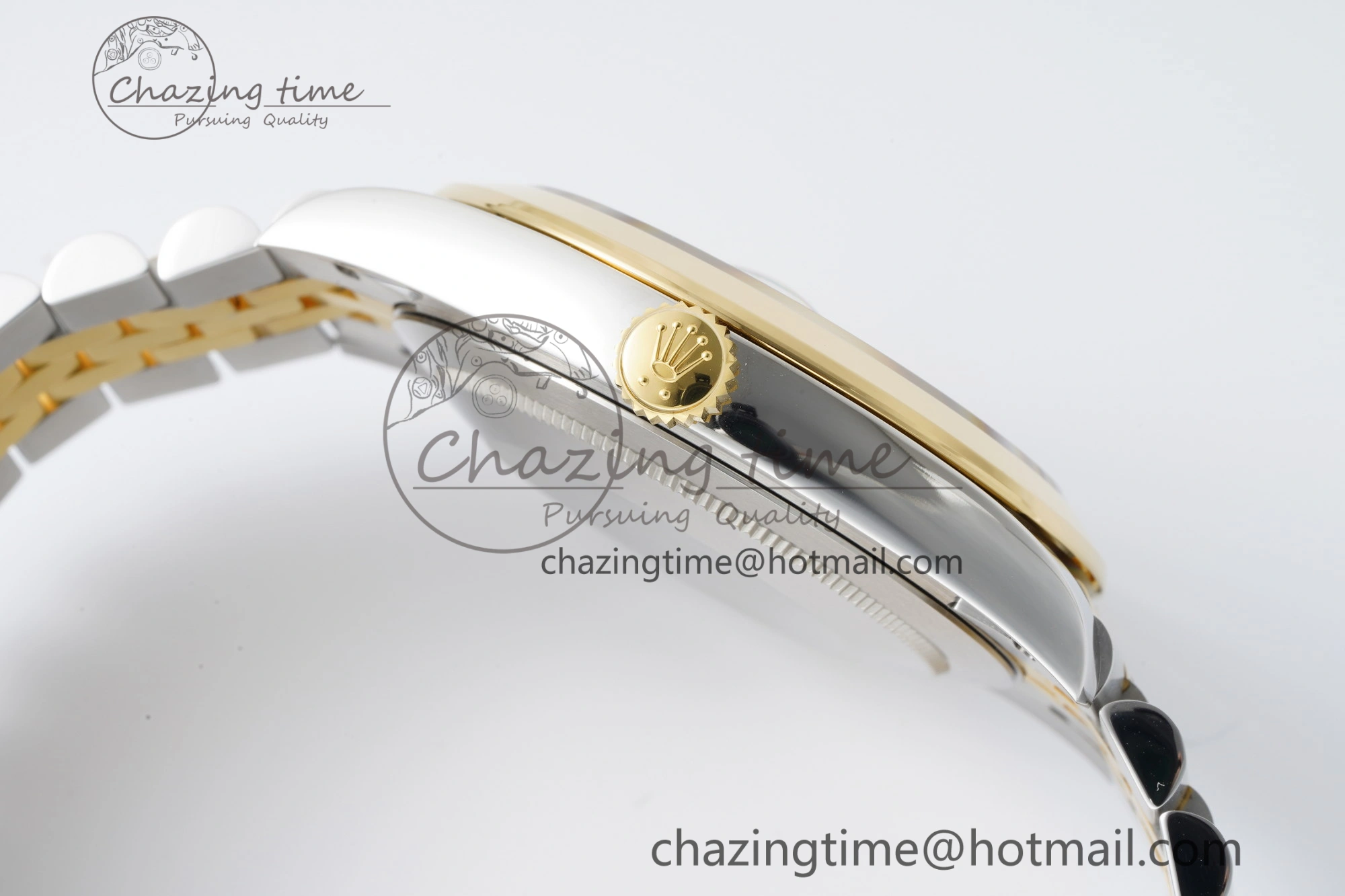 DateJust 41 SS YG Polished Bezel KING 1:1 Best Edition 904L Steel Silver Dial on Jubilee Bracelet VR3235