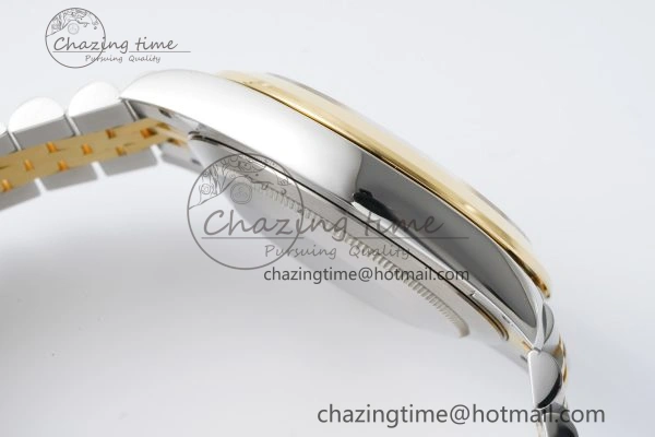 DateJust 41 SS YG Polished Bezel KING 1:1 Best Edition 904L Steel Silver Dial on Jubilee Bracelet VR3235