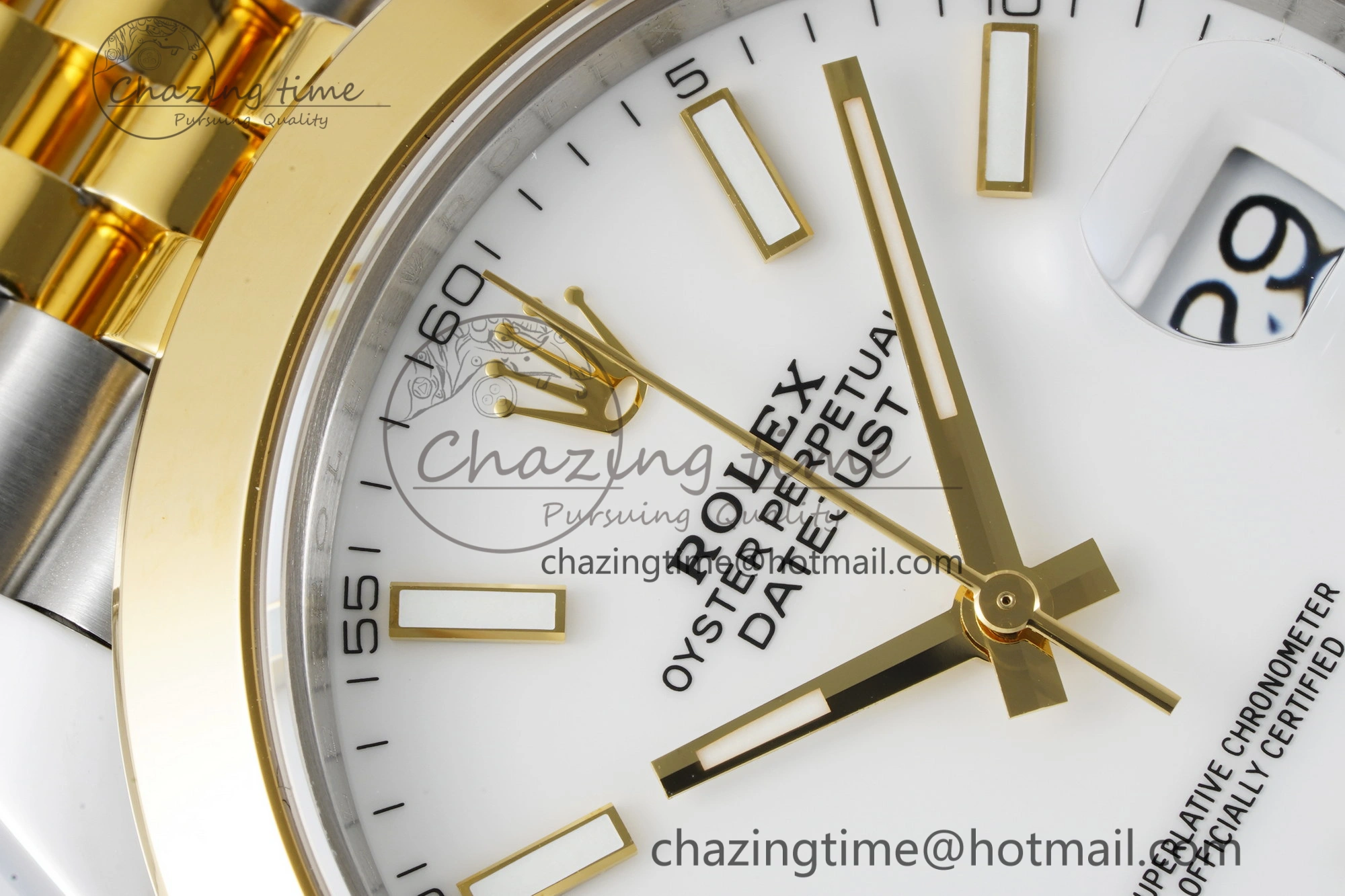 DateJust 41 SS YG Polished Bezel KING 1:1 Best Edition 904L Steel White Dial on Jubilee Bracelet VR3235