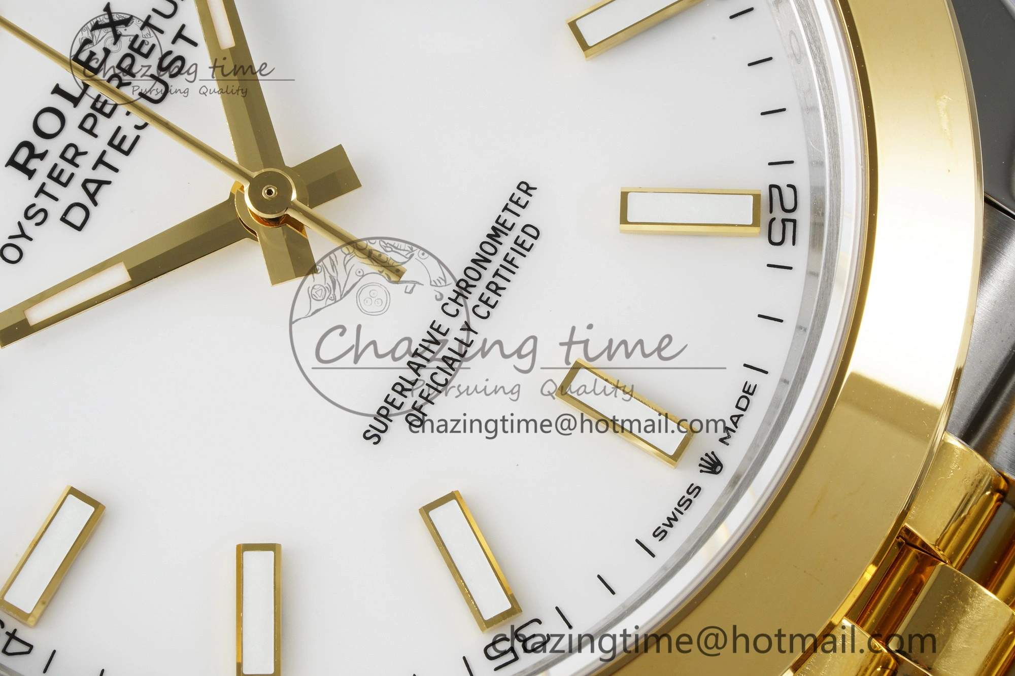 DateJust 41 SS YG Polished Bezel KING 1:1 Best Edition 904L Steel White Dial on Jubilee Bracelet VR3235