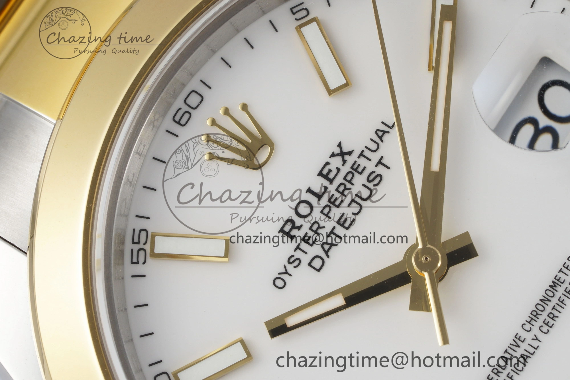 DateJust 41 SS YG Polished Bezel KING 1:1 Best Edition 904L Steel White Dial on Oyster Bracelet VR3235
