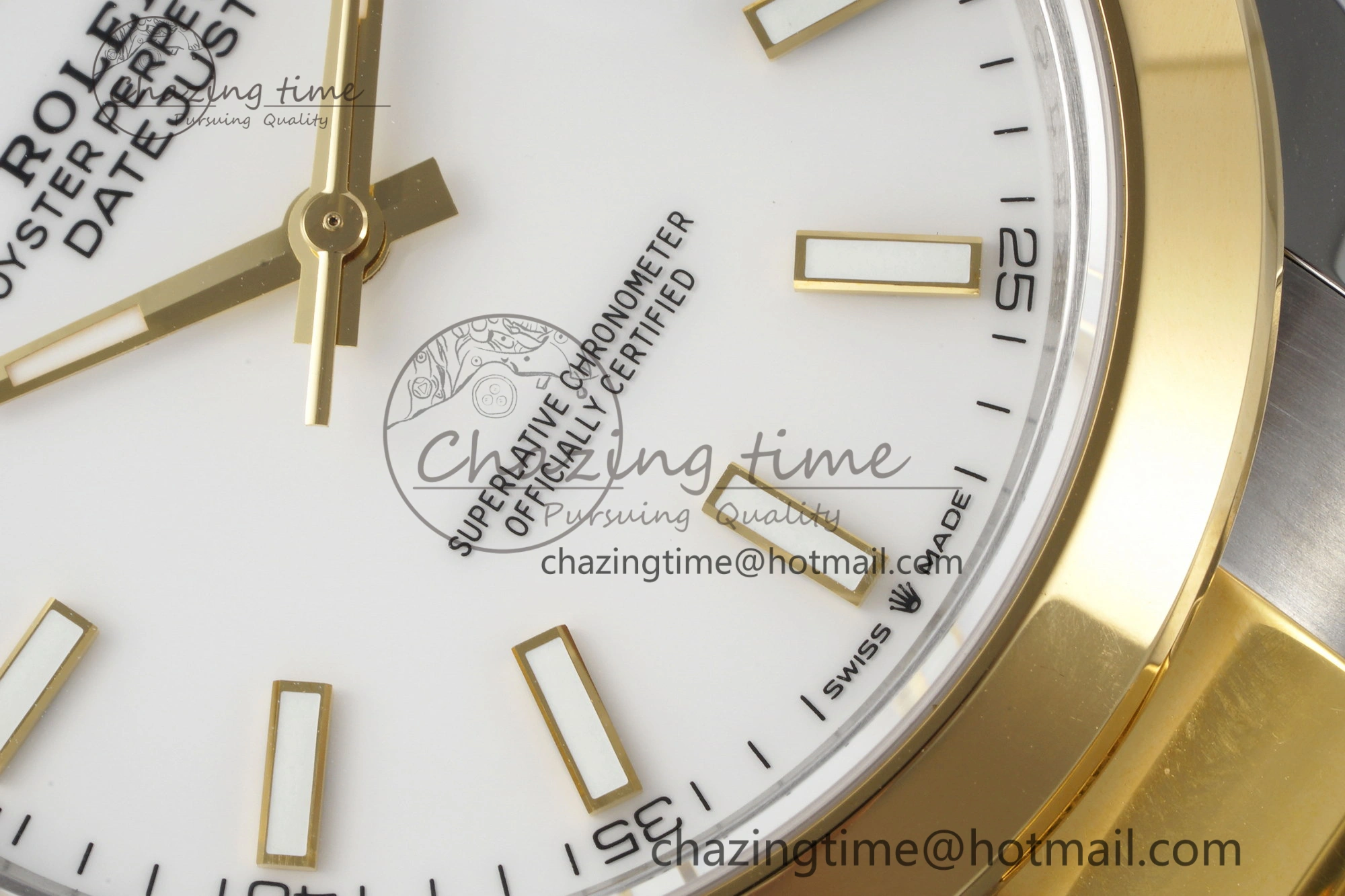 DateJust 41 SS YG Polished Bezel KING 1:1 Best Edition 904L Steel White Dial on Oyster Bracelet VR3235