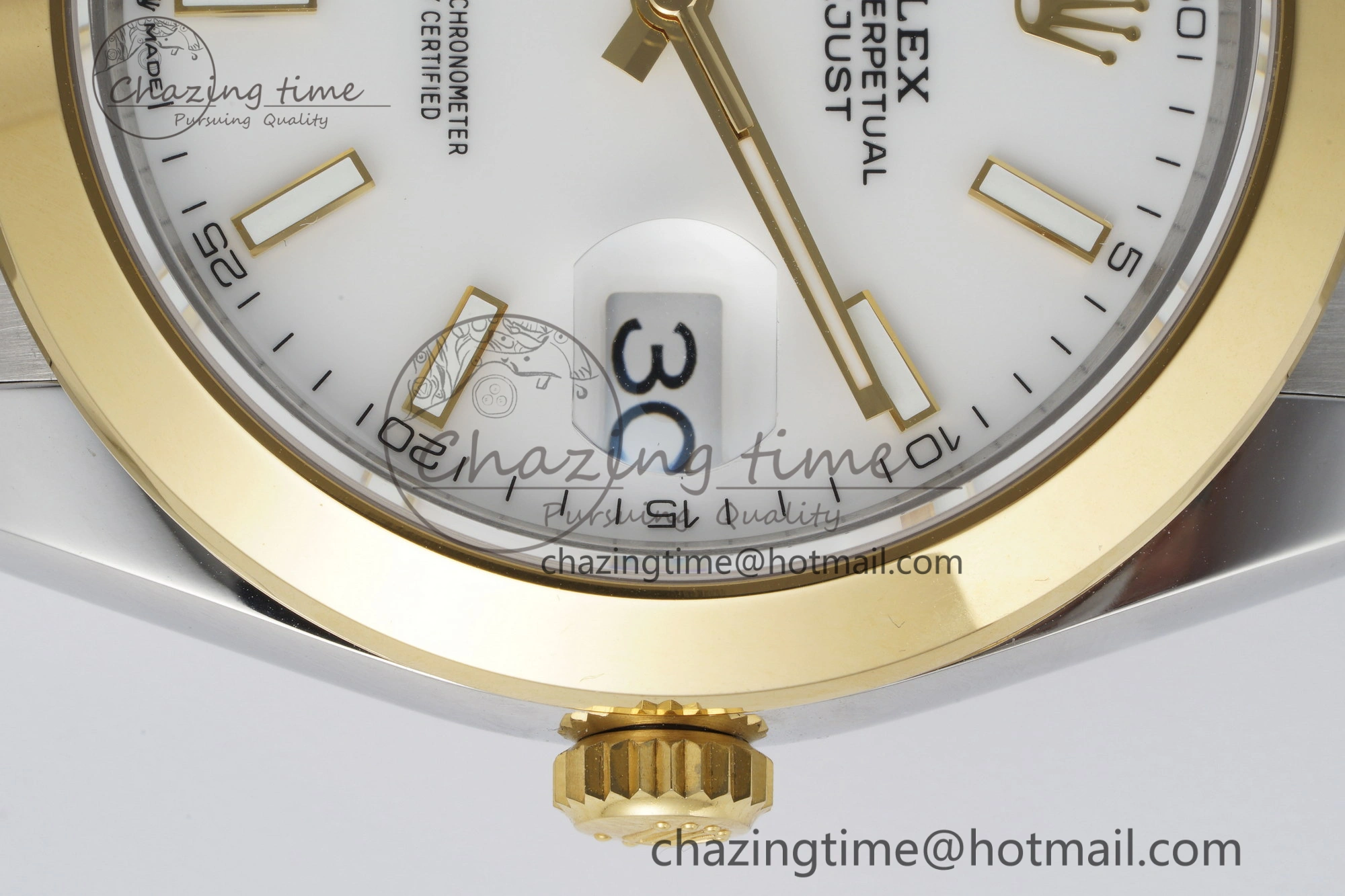 DateJust 41 SS YG Polished Bezel KING 1:1 Best Edition 904L Steel White Dial on Oyster Bracelet VR3235